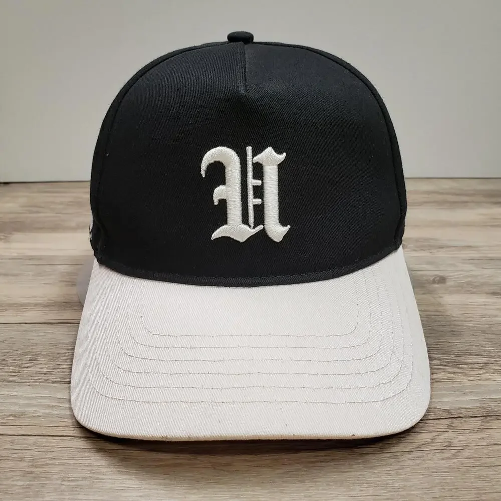 UPHILL Gothic Logo Hat Cap Snapback Black White Twill Adjustable Uphill Battle